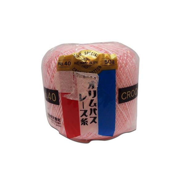 オリムパス GOLD LABEL 金票40番レース糸50g 101 ペールピンク