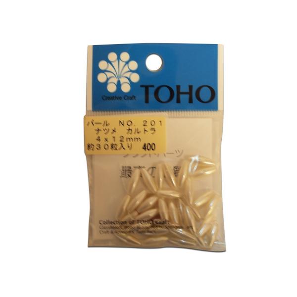 TOHO トーホー パール NO.201 カルトラ ナツメ 4×12mm 約30粒入り
