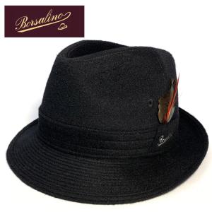 Borsalino カシミヤ BS268 日本製 紳士 帽子 中折 ナカオレ ハット プレゼント ブラック系 メンズギフト｜kanekoya1958