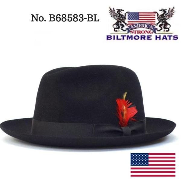 Biltmore hats ベロア クリスマス カナダ製 紳士 高級帽子 大きいサイズ ファーフェル...