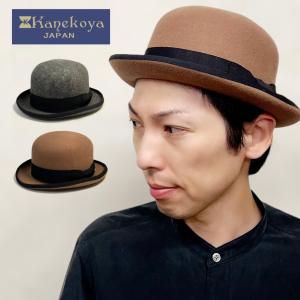 Orgueil　 ボーラーハット オリジナル フェルト4cmリボン楕円パイピングボーラーハット