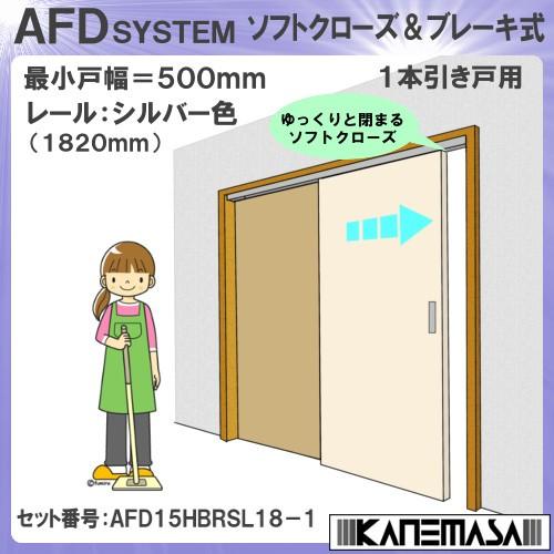 ソフトクローズ＆ブレーキ式 引戸レールセット スタンダード アトム 上下前後調整式上部吊車 1本引き...