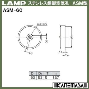 ステンレス鋼製空気孔 LAMP スガツネ AS...の詳細画像1