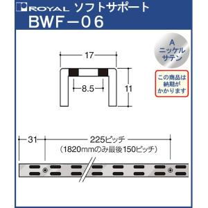 チャンネルサポート 棚柱 ロイヤル Aニッケルサテンめっき BWF-06 -2400サイズ2400mm 17×11mm ダブル (日時指定・代引不可) 要納期｜kanemasa-k