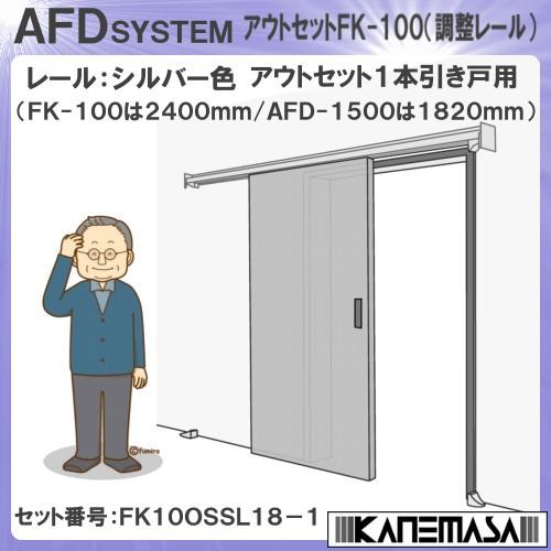 アウトセット ソフトクローズ式 引戸レール金物 セット アトム 上下前後調整式上部吊車 1本引き 日...