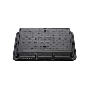 カネソウ 上水道用鉄蓋・筐 量水器桝用鉄蓋 HMB-1S B450×B’325mm 蝶番式 鋳出文字：量水器 19kg
