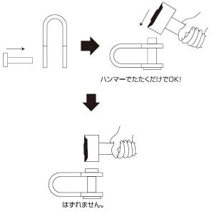 ステンレス金具 リベット式シャックル (ブラウ...の詳細画像2