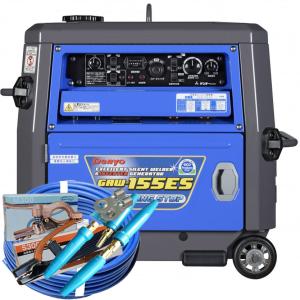 デンヨー ガソリンエンジン溶接機 GAW-150ES2 223.1時間 インバーター 防音 (D4499sthxY) デンヨー 50000-045-5 (送料無料) エンジン溶接機 GAW-190ES2 黄色20m