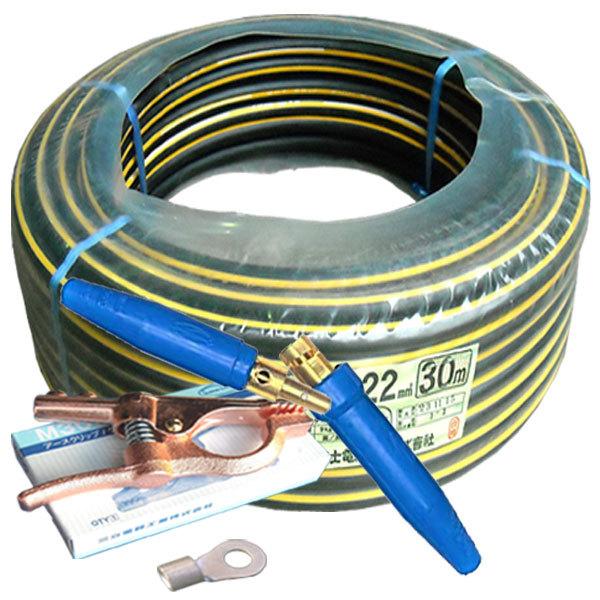 「送料無料」70000-623　WCT22SQ　アース線(J)　イエローライン　30m　溶接用WCT...