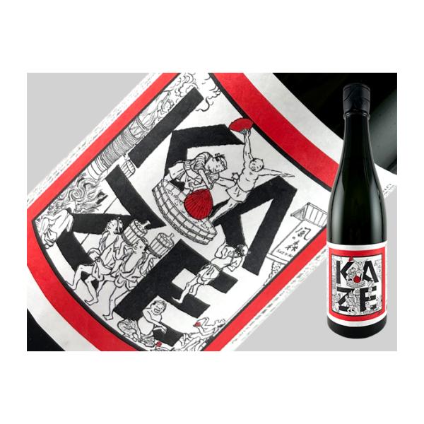 日本酒　奈良県　風の森　露葉風707　with妖怪書家　逢香Ouka　720ml