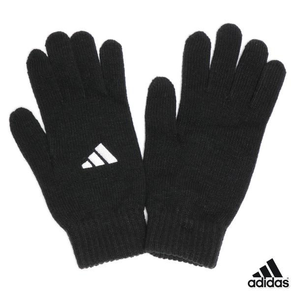 アディダス 手袋 グローブ スマホ対応 タッチパネル対応 ニット 毛糸 ブラック 黒 暖かい サッカ...