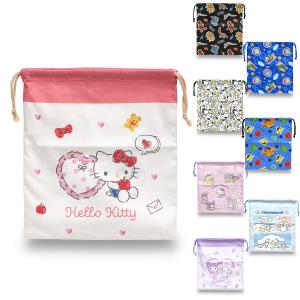 マルヨシ キャラクター 巾着 Lサイズ キッズ/子供/園児/小学生/男子/女子 巾着 ポケモン/キティ/クロミ/トーマス/アニア/シナモン W約31cm×H約35cm