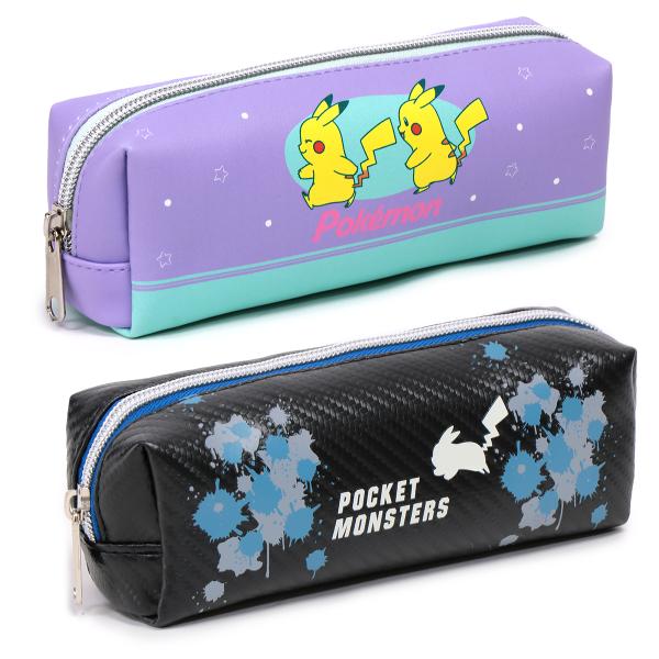 ポケットモンスター 筆箱 ペンケース キッズ/子供/小学生 筆入れ ブラック/パープル W約18.5...