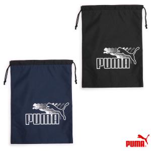 プーマ マルチバッグ キッズ/子供/小学生/中学生/高校生 巾着 ブラック/ネイビー W約33cm×H約44cm J20166