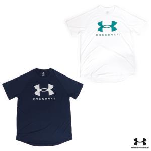 アンダーアーマー テック ショートスリーブTシャツ メンズ/男性用 Tシャツ ネイビー/ホワイト LG/XL 1378237