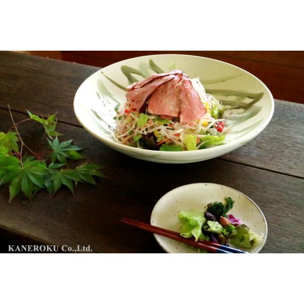 白マット十草尺鉢　30.2×8.1(cm)日本製　美濃焼　業務用食器　ビュッフェ用　バイキング用　お...