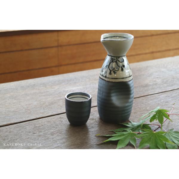 砂鉄釉祥瑞2合徳利　7×17（cm）約350ｃｃ　日本製　美濃焼　業務用食器　おうち居酒屋　酒器
