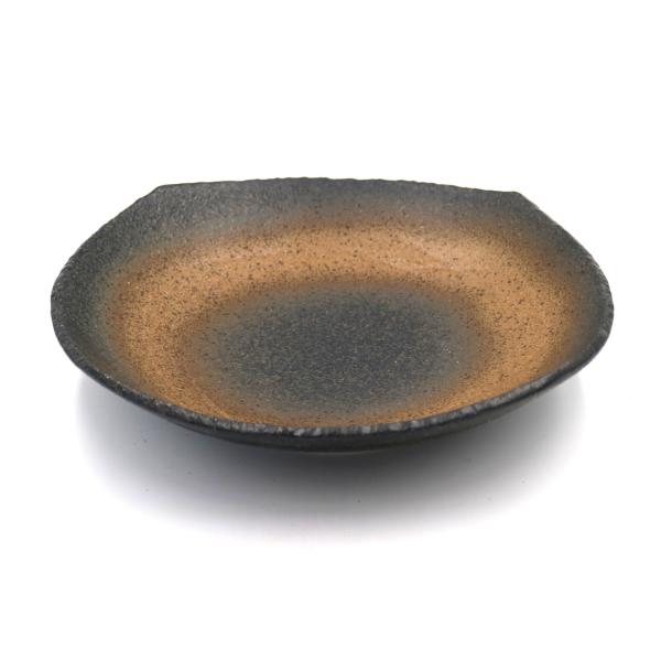 黒備前つゆ8.0浅鉢　24×24×5.5(cm)日本製　美濃焼　業務用食器　ビュッフェ　バイキング　...