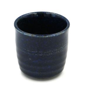 反型湯呑御影紺白刷毛 7×6.5(cm) 15...の詳細画像1