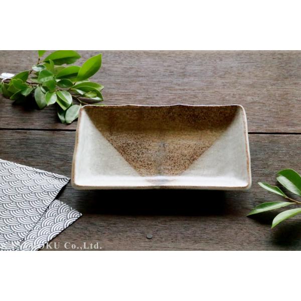 黄河三方掛　焼物皿　21.3×13.5×3.5(cm)　日本製　美濃焼　業務用食器　割烹食器　本格和...