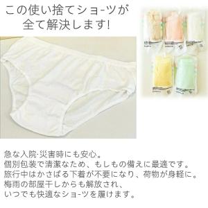 綿100% 10枚入 個包装 使い捨てパンツ ...の詳細画像2