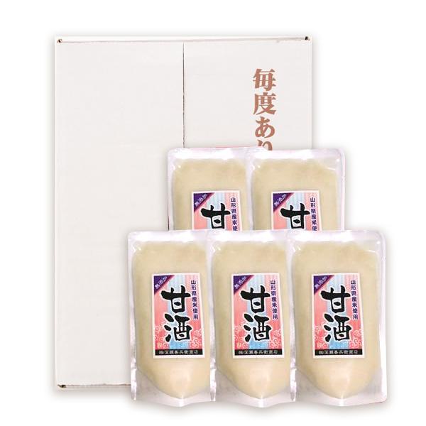 無添加 甘酒（濃縮タイプ・無加糖・ノンアルコール）200g×5袋　箱入り　深瀬善兵衛商店