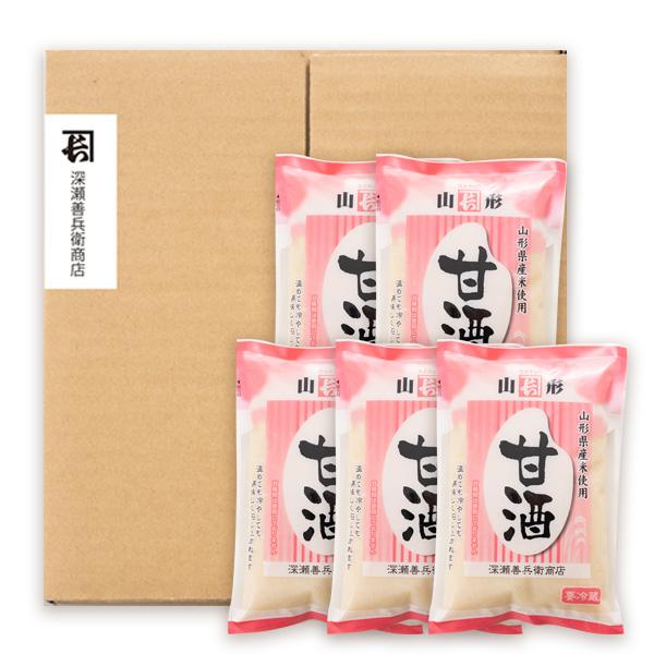 無添加 甘酒（濃縮タイプ・無加糖・ノンアルコール）360g×5袋　箱入り　深瀬善兵衛商店