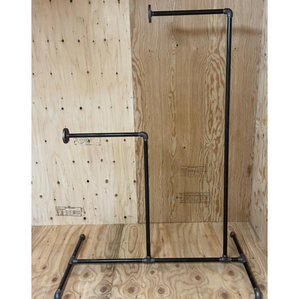 インダストリアルインテリア　ガスパイプ　2段ハンガーラック　お洒落なインテリア　男前家具