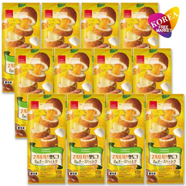 プルムウォン 2種のチーズハットグ 240g(80g x 3本) 12個セット 1BOX 箱売り/ ...