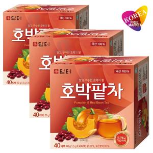 ダムト カボチャ小豆茶 60g (1.5g×40ティーバッグ) 3個セット / 韓国お茶 ホバッパッチャ かぼちゃあずき茶