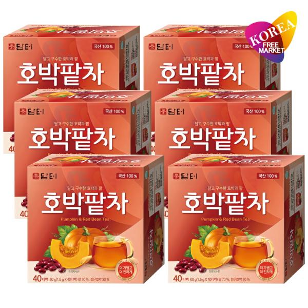 ダムト カボチャ小豆茶 60g (1.5g×40ティーバッグ) 6個セット / 韓国お茶 ホバッパッ...