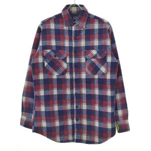値下げ】Sears 60s マチ付き ヘビーネルシャツ 裏地ボーダー チェック