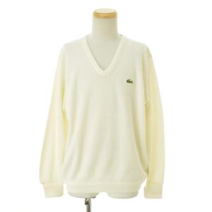 IZOD LACOSTE / アイゾッドラコステ 70s 糸巻きタグ 青ワニ Vネックアクリル 長袖ニットセーター｜kanful