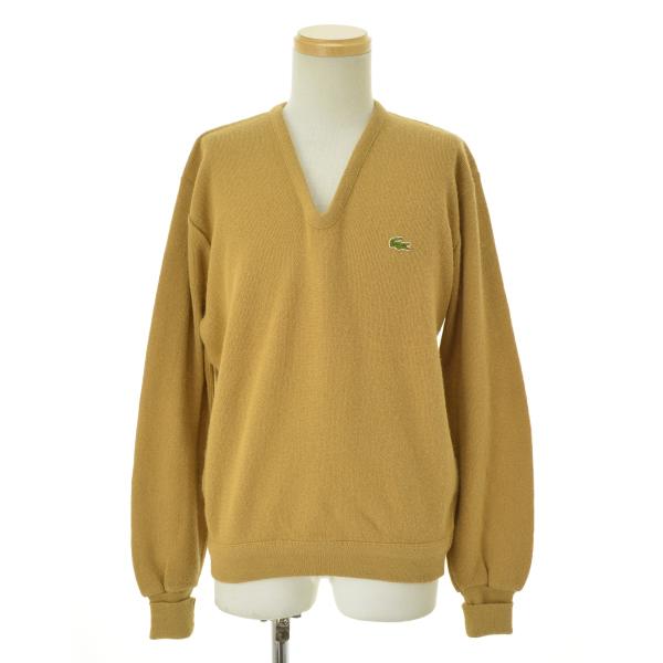 IZOD LACOSTE / アイゾッドラコステ 70s 糸巻きタグ Vネックアクリル 長袖ニットセ...