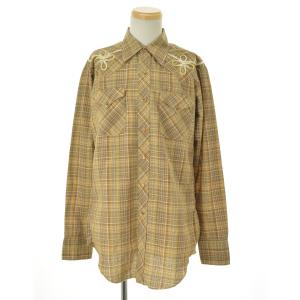 H BAR C / エイチバーシー 70s〜 刺繍チェック柄ウエスタン 長袖シャツ