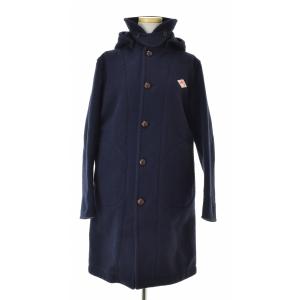 ほぼ未使用✨　danton ノーカラー　コート　ウールモッサ　42 ネイビー DANTON / ウール パイル コート（ノーカラーコート）｜DANTON