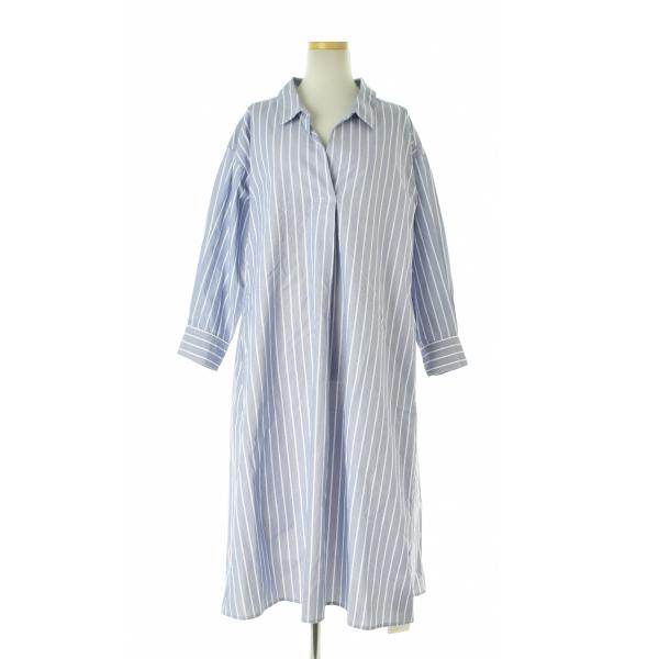 Simplicite / シンプリシテェ Aラインバックシャンシャツワンピースロング 長袖ワンピース