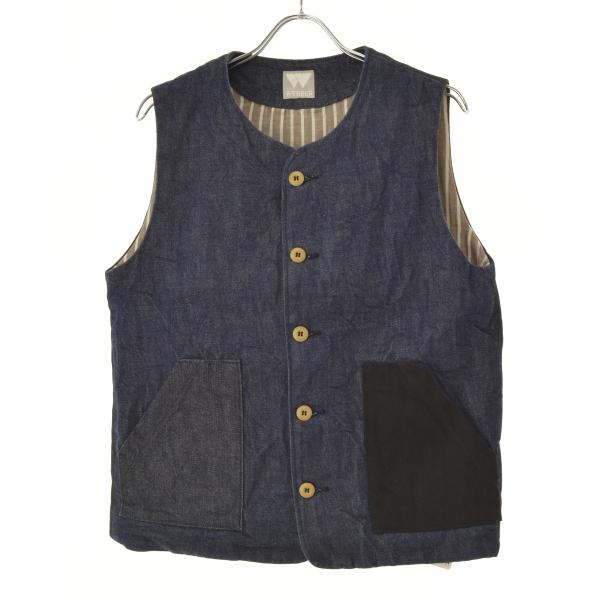 WEBBER / ウェバー PATCHWORK VEST パッチワークベスト デニム ベスト