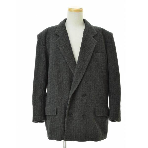 Y'S / ワイズ 80s ウールヘリンボーン ダブル テーラードジャケット