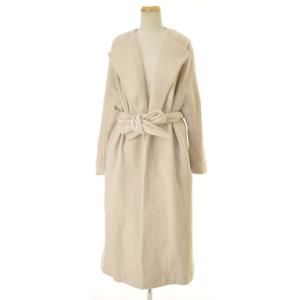 超美品 フェラガモ ガンチーニ ロングコート ベージュ 40 S カシミヤ混 超美品 フェラガモ ガンチーニ ロングコート ベージュ 40 S