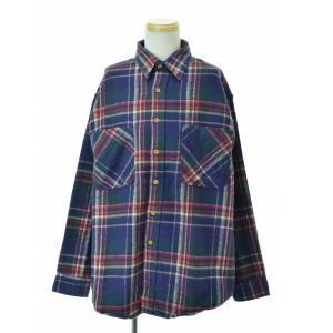 BIGMAC◇Vintage/70s/ネルシャツ/SIZE:M/コットン/RED×BEIGE/チェック