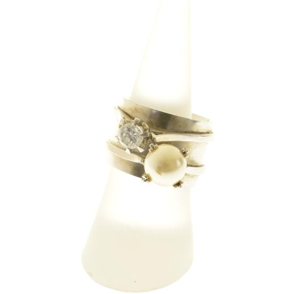 MAYU / マユ ring motif ring (pearl / cubiczirconia/s...