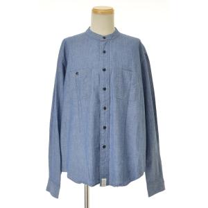 DESCENDANT / ディセンダント NORMAN CHAMBRAY LS SHIRT スタンドカラー シャンブレー 長袖シャツ｜kanful