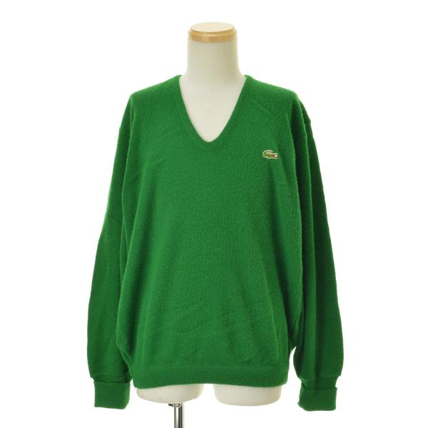 IZOD LACOSTE / アイゾッドラコステ 70s 糸巻きタグ Vネックアクリル 長袖ニットセ...