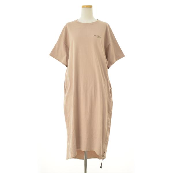 Americana / アメリカーナ カットソーマキシ 五分袖ワンピース