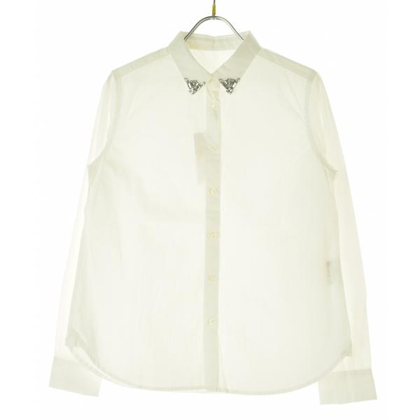 Simplicite / シンプリシテェ ビジューカラー 長袖シャツ