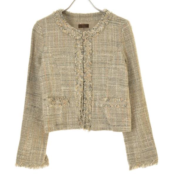 PROFILE / プロフィール ノーカラーツイード ジャケット