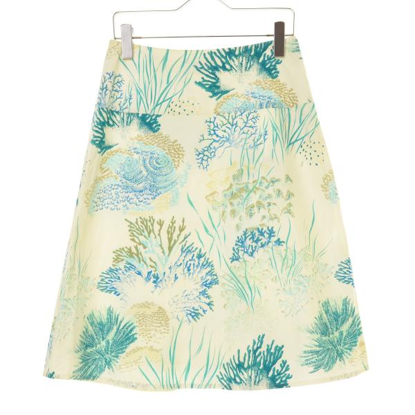 SCAPA / スキャパ サンゴ礁 総柄フレア スカート