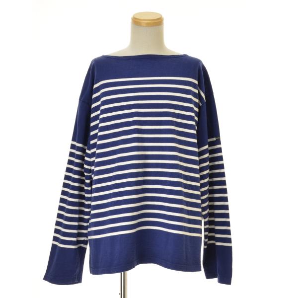 OUTIL / ウティ TRICOT AAST ビッグシルエット バスクシャツ ボーダー ボートネッ...