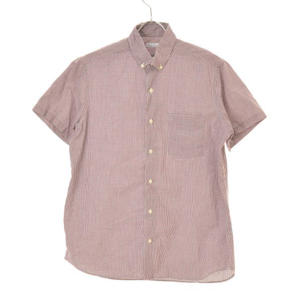 Steven alan / スティーブンアラン チェックボタンダウン 半袖シャツ